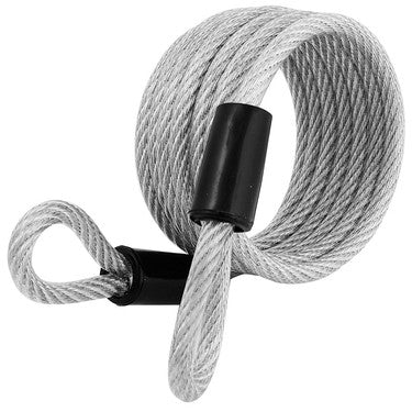 Master Lock 65D | Cable Lock, Looped End, Self Coiling, 1/4" Diameter x 6’ Length, Braided Steel, Vinyl Coating, for Vehicle