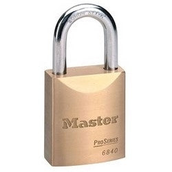 Master Lock 6840D | Tumbler Padlock, Proseries, Keyed Different, 1-3/4" Width, 1-3/16" Shackle Clearance, Solid Brass