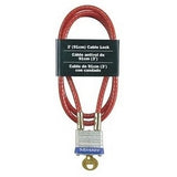 Master Lock 719D | Cable Lock, Keyed Different, 4-Pin Cylinder, 3/16" Diameter x 3’ Length, Laminated Steel with Integrated Laminated Steel Padlock, for Vehicle