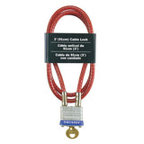 Master Lock 719D | Cable Lock, Keyed Different, 4-Pin Cylinder, 3/16" Diameter x 3’ Length, Laminated Steel with Integrated Laminated Steel Padlock, for Vehicle