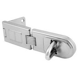 Master Lock 720DPF | Lock Hasp, Single Hinge, 6-1/4" Length, Hardened Steel, Zinc Plated