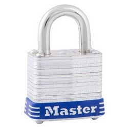 Master Lock 7D | Tumbler Padlock, Keyed Different, 4-Pin Cylinder, 1-1/8" Width, 9/16" Shackle Clearance, Laminated Steel