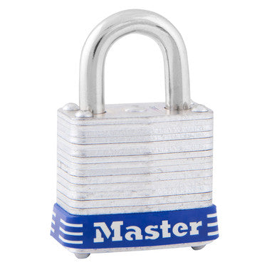 Master Lock 7D | Tumbler Padlock, Keyed Different, 4-Pin Cylinder, 1-1/8" Width, 9/16" Shackle Clearance, Laminated Steel