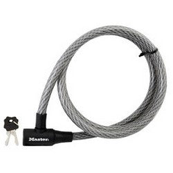 Master Lock 8155DCC | Cable Lock, Keyed Different, 5/8" Diameter x 6’ Length, Braided Steel, Vinyl Coated, Gray, for Vehicle
