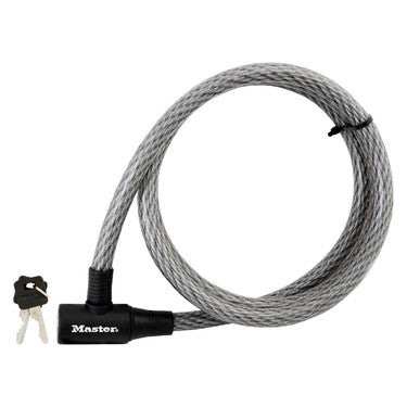 Master Lock 8155DCC | Cable Lock, Keyed Different, 5/8" Diameter x 6’ Length, Braided Steel, Vinyl Coated, Gray, for Vehicle
