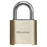 Master Lock 975DCOM | Brass Resettable Combination Padlock, 2" Body, 1" Steel Shackle, Display Pack