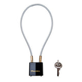 Master Lock 99DSPT | Cable Gun Lock, Keyed Different, 5/64" Outer Diameter, 14" Chain Length with 1-5/16" Width Laminated Steel Body Padlock