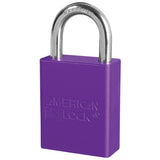 Master Lock A1105PRP | American Lock Aluminum Safety Padlock, Purple, 1.5" Body, 1" Shackle