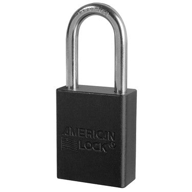 Master Lock A1106BLK | American Lock Keyed-Different Padlock, 1.5" Shackle, Black