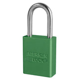 Master Lock A1106GRN | American Lock Keyed-Different Padlock, 1.5" Shackle, Green