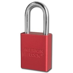 Master Lock A1106KARED | American Lock Padlock, 1.5" Shackle, Red, Keyed Alike to #24685