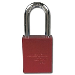 Master Lock A1106RED MAS | American Lock Keyed-Different Padlock, 1.5" Shackle, Red