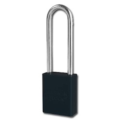 Master Lock A1107BLK | American Lock Keyed-Different Padlock, 3" Shackle, Black