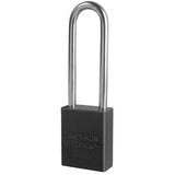 Master Lock A1107BLK | American Lock Keyed-Different Padlock, 3" Shackle, Black