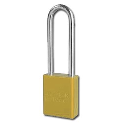 Master Lock A1107YLW | American Lock Aluminum Padlock, Yellow, 3" Shackle