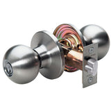 Master Lock BAO0115 | Door Lock, Keyed Different, Ball Knob, 6-Way Adjustable Latch, Satin Nickel, for Entry