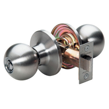 Master Lock BA0315BOX | Door Lock, Keyed Different, Ball Knob, 6-Way Adjustable Latch, Satin Nickel, for Privacy, 8 each per Box