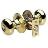Master Lock BC0103KA4 | Door Lock, Keyed Alike, Biscuit Knob, Adjustable Backset, Polished Brass, KW1 Cylinder, for Entry, 8 each per Box