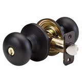 Master Lock BC0112PKA4 | Door Lock, Keyed Alike, Biscuit Knob, Adjustable Backset, Aged Bronze, KW1 Cylinder, for Entry, 8 each per Box