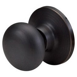 Master Lock BC0512PBOX | Door Lock Knob, Biscuit Style, Non-Functional Dummy, Keyed Different, Aged Bronze, for Passage, 8 each per Box