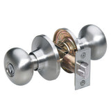 Master Lock BC0115KA4 | Door Lock, Keyed Alike, Biscuit Knob, Adjustable Backset, Satin Nickel, KW1 Cylinder, for Entry, 8 each per Box