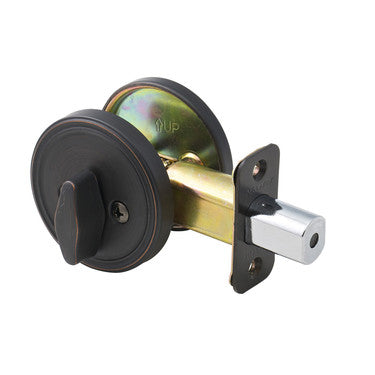 Master Lock DS0512P | Door Deadbolt, Single Sided, Keyed Different, Aged Bronze without Cylinder, for Entry, 8 each per Box