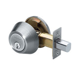 Master Lock DS0615KA4W | Door Deadbolt, WR3/5 Single Cylinder, 4-Way Adjustable Backset, Keyed Alike, Satin Nickel