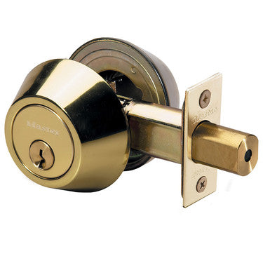 Master Lock DSO0703 | Door Deadbolt, Non-Nightwatch, Double Cylinder, Residential, Polished Brass