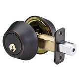 Master Lock DS0712PKA4W | Door Deadbolt, WR3/5 Double Cylinder, 4-Way Adjustable Backset, Keyed Alike, Aged Bronze