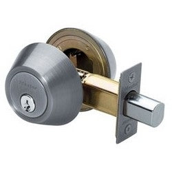Master Lock DS0715KA4 | Door Deadbolt, KW1 Double Cylinder, 4-Way Adjustable Backset, Keyed Alike, Satin Nickel
