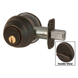 Master Lock DSH0612PKA4W | Door Deadbolt, WR5 Single Cylinder, Keyed Alike, Adjustable Latch, Aged Bronze, 8 each per Box