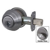 Master Lock DSH0615KA4S | Door Deadbolt, SC1 Single Cylinder, Keyed Alike, Adjustable Latch, Satin Nickel, 8 each per Box
