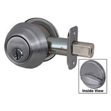 Master Lock DSH0615KA4S | Door Deadbolt, SC1 Single Cylinder, Keyed Alike, Adjustable Latch, Satin Nickel, 8 each per Box