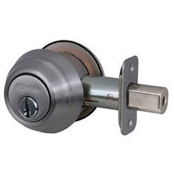 Master Lock DSH0715KA4S | Door Deadbolt, SC1 Double Cylinder, Keyed Alike, Adjustable Latch, Satin Nickel, 8 each per Box