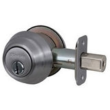Master Lock DSH0715KA4S | Door Deadbolt, SC1 Double Cylinder, Keyed Alike, Adjustable Latch, Satin Nickel, 8 each per Box