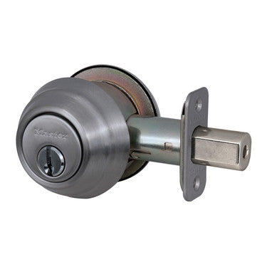 Master Lock DSH0715KA4S | Door Deadbolt, SC1 Double Cylinder, Keyed Alike, Adjustable Latch, Satin Nickel, 8 each per Box