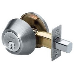 Master Lock DSO0615 | Door Deadbolt, Single Cylinder, Residential, Satin Nickel