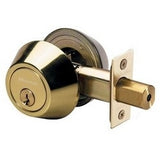 Master Lock DSO0703 | Door Deadbolt, Non-Nightwatch, Double Cylinder, Residential, Polished Brass