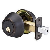 Master Lock DSO0712P | Door Deadbolt, Non-Nightwatch, Double Cylinder, Residential, Aged Bronze with Bumpstop