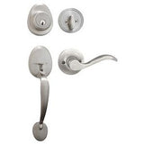 Master Lock HDLWLRH0615KA4W | Wave Lever Lockset, Right-Hand, Satin Nickel, WR5 Keyway, Keyed Alike