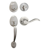 Master Lock HDLWLRH0615KA4W | Wave Lever Lockset, Right-Hand, Satin Nickel, WR5 Keyway, Keyed Alike
