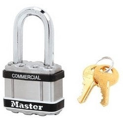 Master Lock M1LFSTS | Padlock, Magnum, Keyed Different, 4-Pin Cylinder, 1-3/4" Width, 1-1/2" Shackle Clearance, Laminated Steel, for Commercial