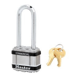 Master Lock M1LJSTS | Padlock, Magnum, Keyed Different, 4-Pin Cylinder, 1-3/4" Width, 2-1/2" Shackle Clearance, Laminated Steel, for Commercial