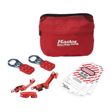 Master Lock S1010EBAS | Lockout Pouch with Basic Electrical Device Assortment. Locks not Included.