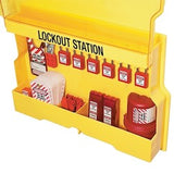 Master Lock S1850E410 | Electrical Lockout Station with 6 Zenex™ Padlocks and Lockout Devices
