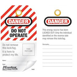 Master Lock S4801 | Safety Maintenance Tag, “Danger Do Not Operate,” Pack of Tags