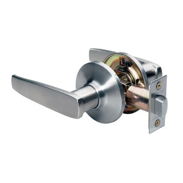 Master Lock SLL0415BOX | Door Lock, Keyed Different, Straight Lever, Adjustable Backset, Satin Nickel, for Passage, 8 each per Box