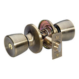 Master Lock TU0105KA4W | Door Lock, Keyed Alike, Tulip Knob, 6-Way Adjustable Latch, Antique Brass, WR3/5 Cylinder, for Entry, 8 each per Box