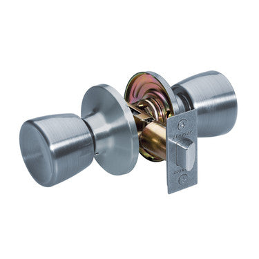 Master Lock TU0415BOX | Door Lock, Keyed Different, Tulip Knob, 6-Way Adjustable Latch, Satin Nickel, for Passage, 8 each per Box