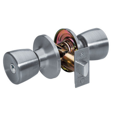 Master Lock TUO0315 | Door Lock, Keyed Different, Tulip Knob, 6-Way Adjustable Latch, Satin Nickel, for Bed and Bathroom, 2 each per Box